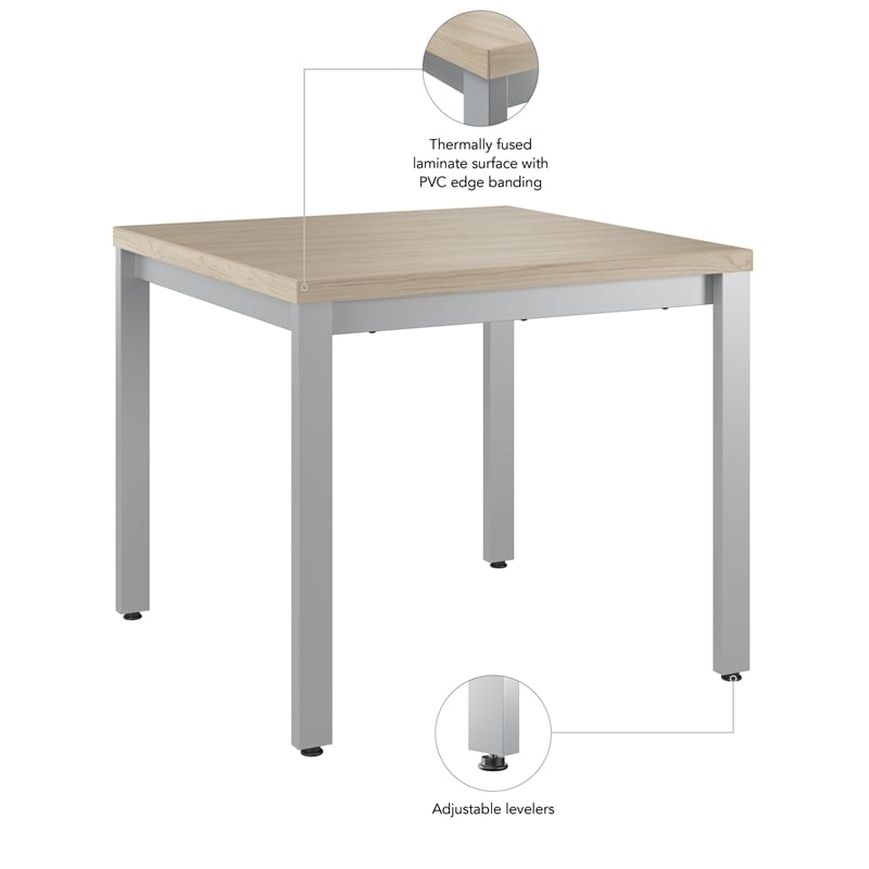 Bush Business Arrive Waiting Room End Table in Natural Elm - Engineered Wood