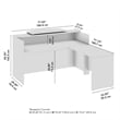 Arrive 72W x 72D L Reception Desk with Counter in Mocha Cherry - Engineered Wood