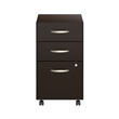 Arrive 3 Drawer Mobile File Cabinet in Mocha Cherry - Engineered Wood