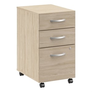 Arrive 3 Drawer Mobile File Cabinet in Natural Elm - Engineered Wood