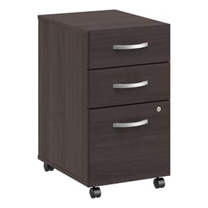 Arrive 3 Drawer Mobile File Cabinet in Storm Gray - Engineered Wood