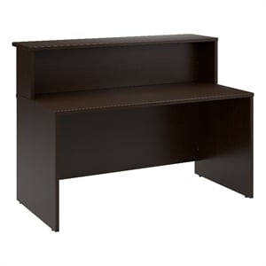 Arrive 60W x 30D Reception Desk with Shelf in Mocha Cherry - Engineered Wood