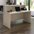 Arrive 60W x 30D Reception Desk with Shelf in Natural Elm - Engineered Wood