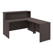 Arrive 60W x 72D L Shaped Reception Desk in Storm Gray - Engineered Wood