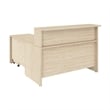 Arrive 60W x 72D L Reception Desk with Drawers in Natural Elm - Engineered Wood