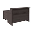 Arrive 60W x 72D L Reception Desk with Drawers in Storm Gray - Engineered Wood