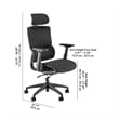 Align High Back Ergonomic Office Chair with Lumbar Support in Black Fabric