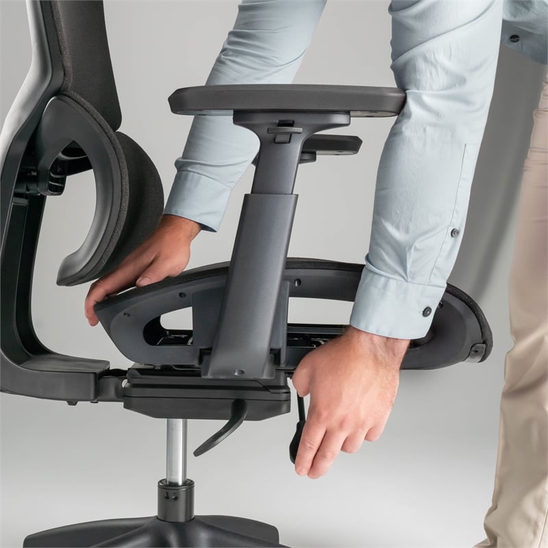 Align High Back Ergonomic Office Chair with Lumbar Support in Black Fabric