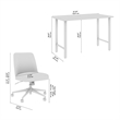 Hustle 48W x 24D Computer Desk and Chair Set in Platinum Gray - Engineered Wood