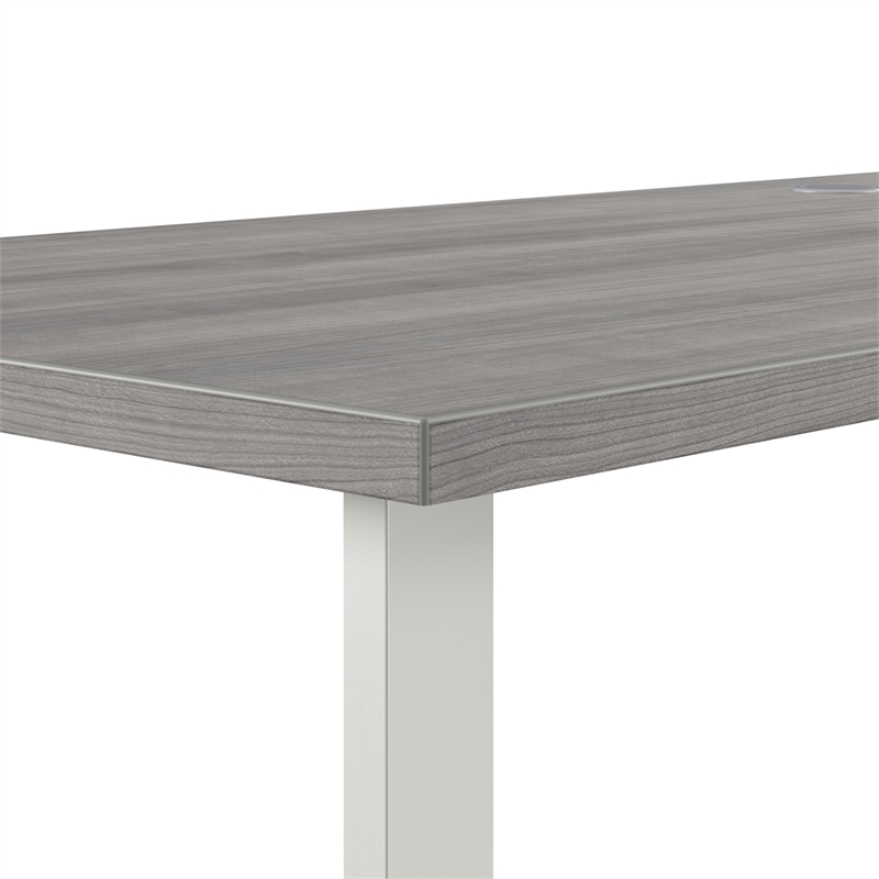 Hustle 48W x 24D Computer Desk and Chair Set in Platinum Gray - Engineered Wood