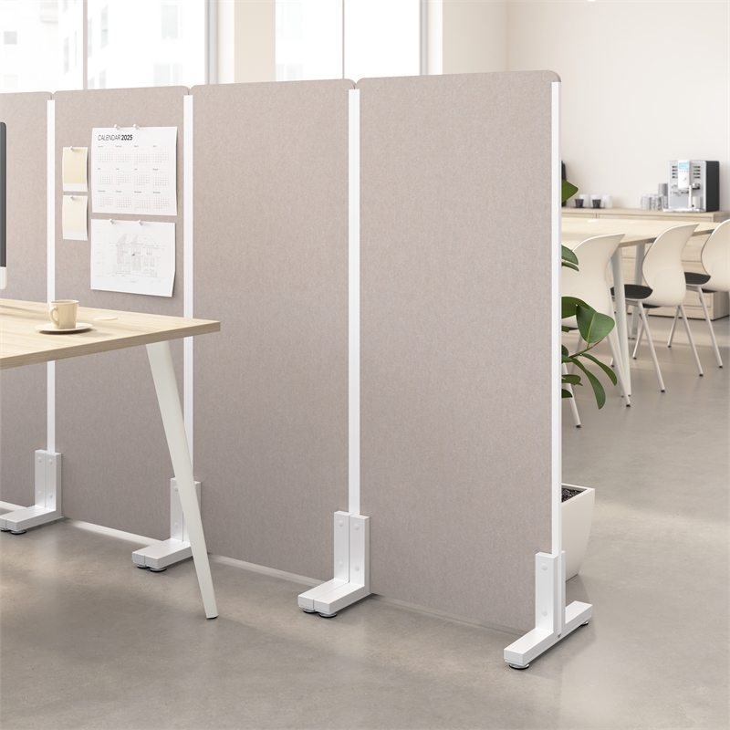 Bush Business Furniture 24W x 55H Freestanding Privacy Screen in Beige