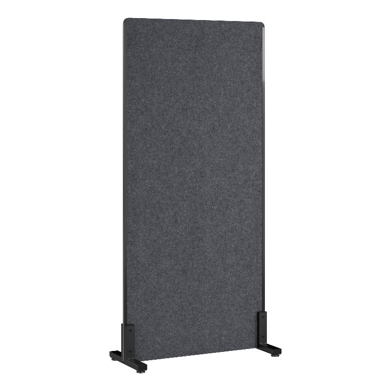 Bush Business Furniture 34W x 72H Freestanding Privacy Screen in Charcoal