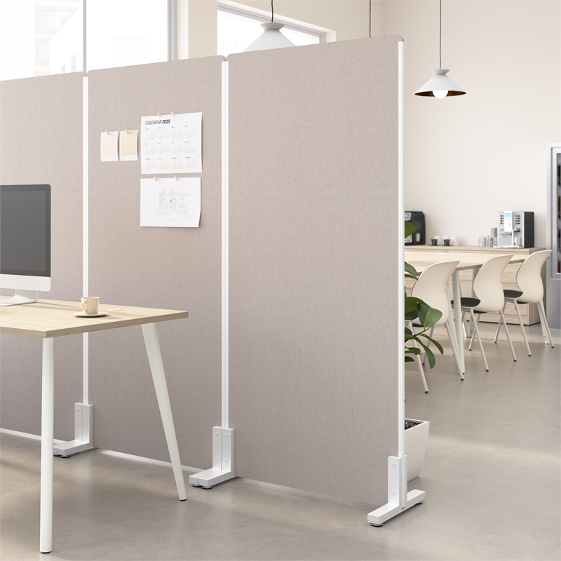 Bush Business Furniture 34W x 72H Freestanding Privacy Screen in Beige