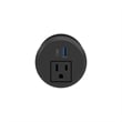 2-inch Desktop Power Grommet with AC Outlet and USB-A/USB-C Ports in Black