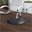 2-inch Desktop Power Grommet with AC Outlet and USB-A/USB-C Ports in Black