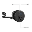 2-inch Desktop Power Grommet with AC Outlet and USB-A/USB-C Ports in Black