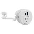 2-inch Desktop Power Grommet with AC Outlet and USB-A/USB-C Ports in White