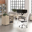 Hustle 48W x 24D Computer Desk with Storage in Natural Elm - Engineered Wood