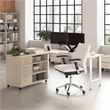 Hustle 72W x 24D Computer Desk with Storage in Natural Elm - Engineered Wood