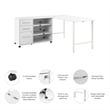 Hustle 60W x 30D Computer Desk with Storage in White - Engineered Wood