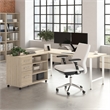 Hustle 72W x 30D Computer Desk with Storage in Natural Elm - Engineered Wood