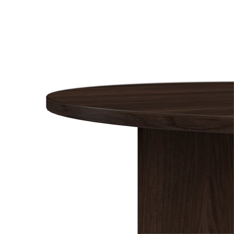 Bush Business 42W Round Conference Table in Black Walnut - Engineered Wood