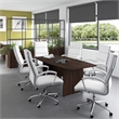 Bush Business 72W Boat Shaped Conference Table in Black Walnut - Engineered Wood