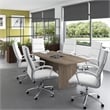 Bush Business 72W Boat Shaped Conference Table in Hickory - Engineered Wood