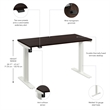 Move 40 Series 48W Adjustable Standing Desk in Black Walnut - Engineered Wood