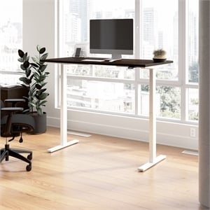 Move 60 Series 60W Adjustable Standing Desk in Mocha Cherry - Engineered Wood