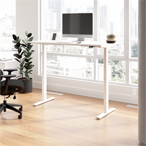 Move 60 Series 60W Adjustable Standing Desk in White - Engineered Wood