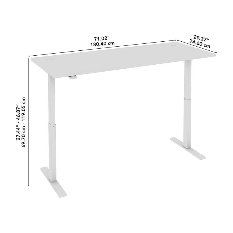 Move 60 Series 72W Adjustable Standing Desk in Black Walnut - Engineered Wood