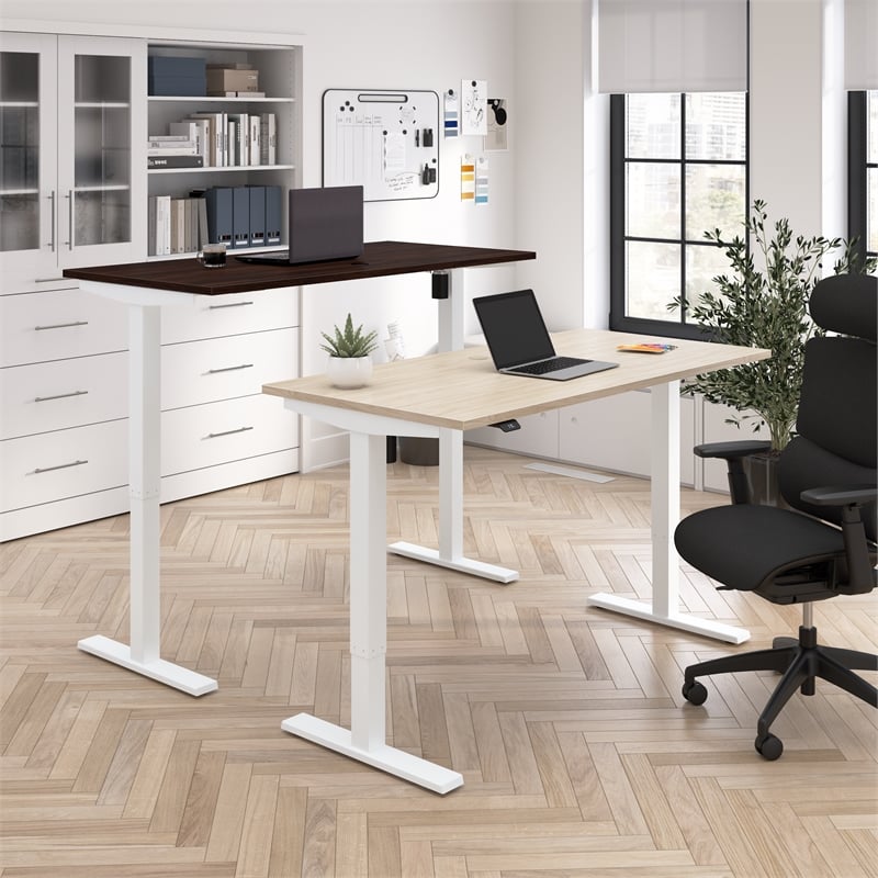 Move 40 Series 48W Adjustable Standing Desk in Natural Elm - Engineered Wood