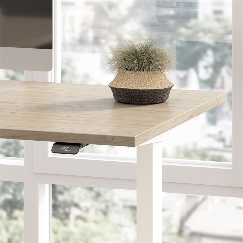 Move 40 Series 48W Adjustable Standing Desk in Natural Elm - Engineered Wood