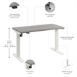 Move 40 Series 48W Adjustable Standing Desk in Platinum Gray - Engineered Wood