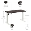 Move 40 Series 48W Adjustable Standing Desk in Storm Gray - Engineered Wood
