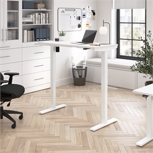 Move 40 Series 48W Adjustable Standing Desk in White - Engineered Wood
