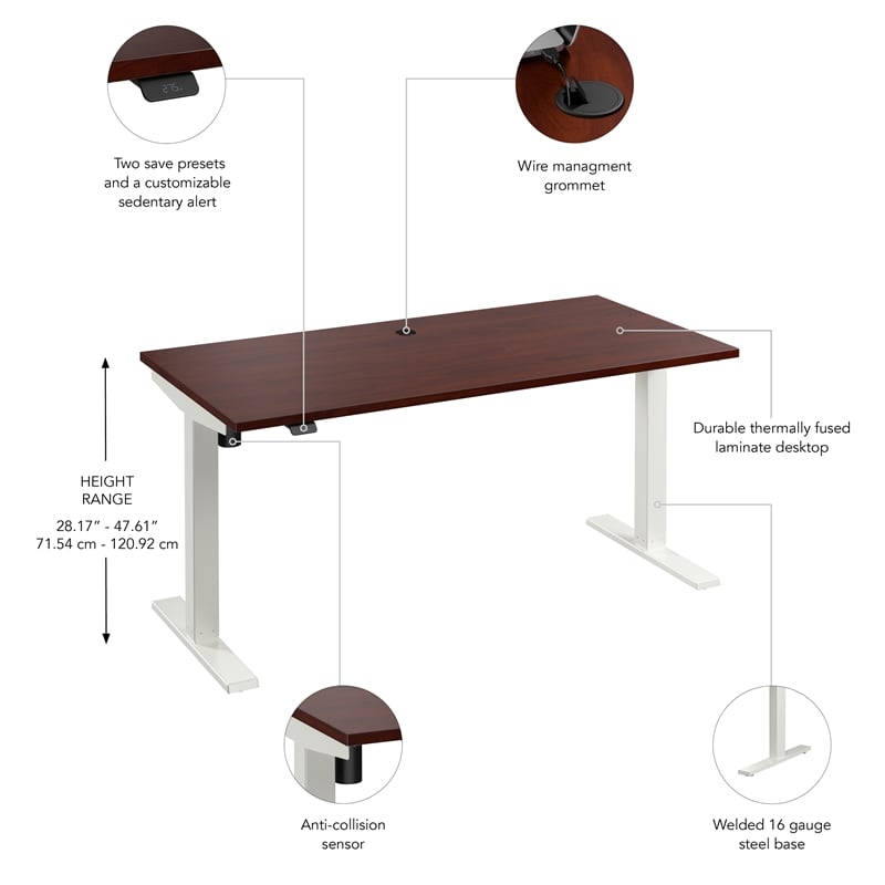 Move 40 Series 60W Adjustable Standing Desk in Hansen Cherry - Engineered Wood