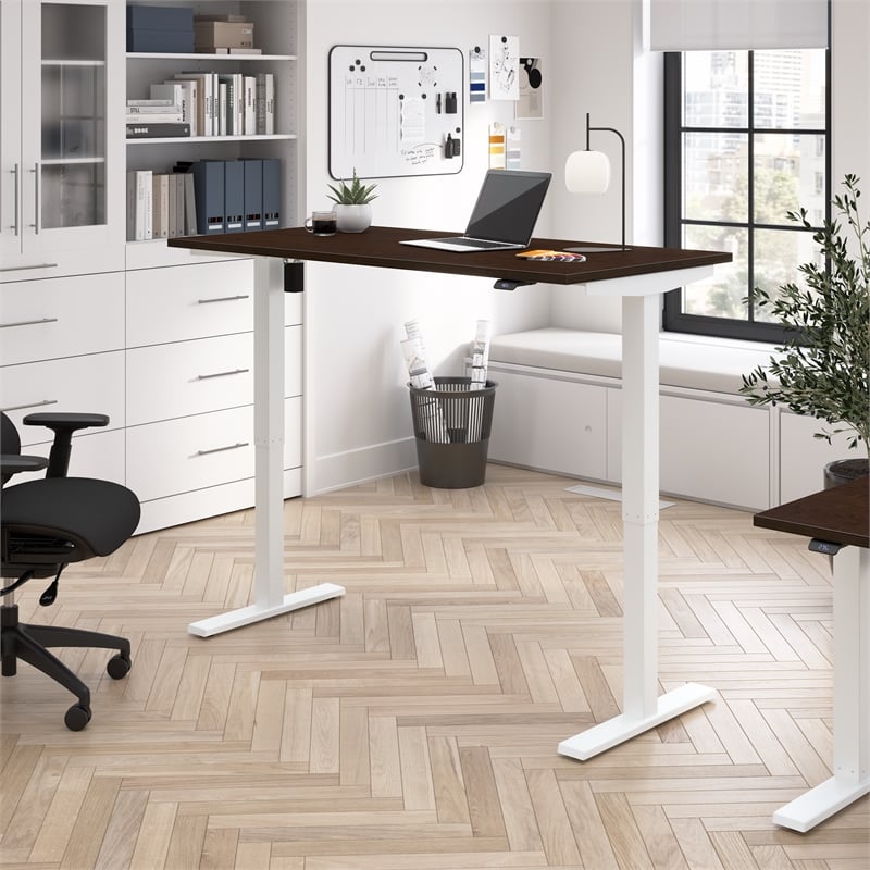 Move 40 Series 60W Adjustable Standing Desk in Mocha Cherry - Engineered Wood