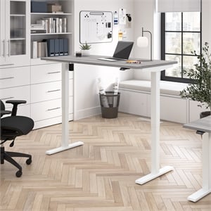 Move 40 Series 60W Adjustable Standing Desk in Platinum Gray - Engineered Wood