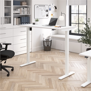 Move 40 Series 60W Adjustable Standing Desk in White - Engineered Wood
