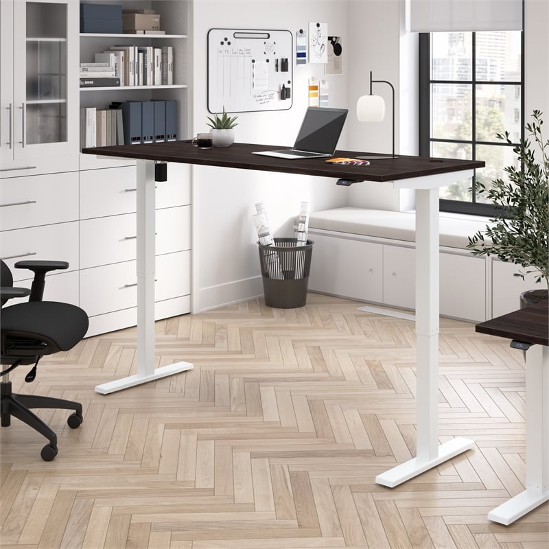 Move 40 Series 72W Adjustable Standing Desk in Black Walnut - Engineered Wood