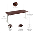 Move 40 Series 72W Adjustable Standing Desk in Hansen Cherry - Engineered Wood