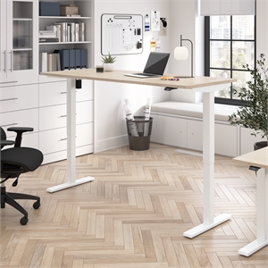 Move 40 Series 72W Adjustable Standing Desk in Natural Elm - Engineered Wood