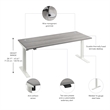 Move 40 Series 72W Adjustable Standing Desk in Platinum Gray - Engineered Wood