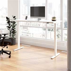 Move 60 Series 72W Adjustable Standing Desk in White - Engineered Wood