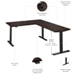 Move 60 Series 60W L Shaped Standing Desk in Black Walnut - Engineered Wood