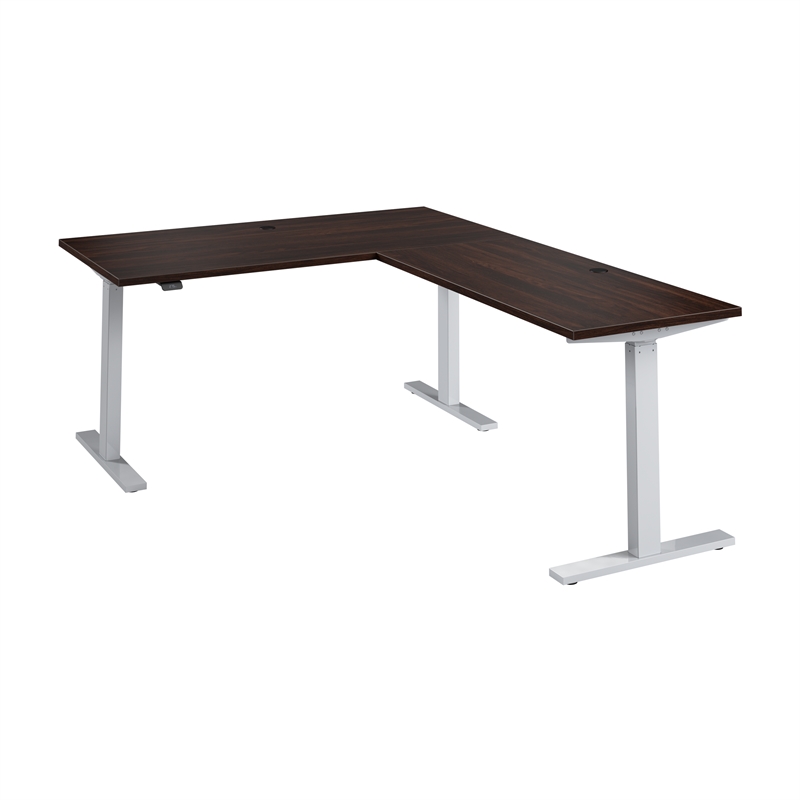 Move 60 Series 60W L Shaped Standing Desk in Black Walnut - Engineered Wood