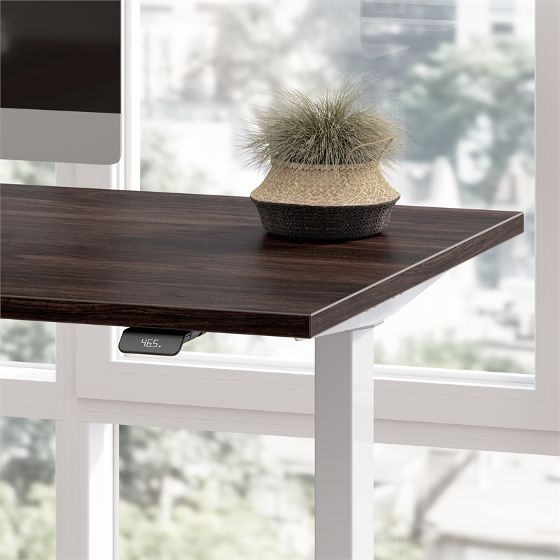 Move 60 Series 60W L Shaped Standing Desk in Black Walnut - Engineered Wood