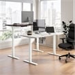 Move 60 Series 60W L Shaped Standing Desk in Hansen Cherry - Engineered Wood